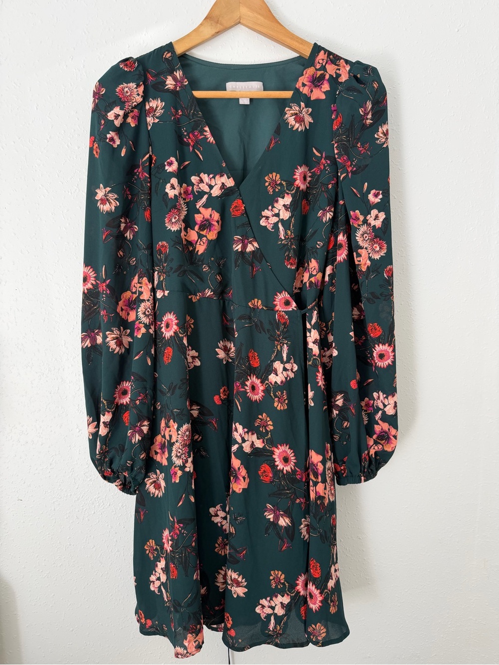 Chelsea28 Floral Long Sleeve Wrap Dress